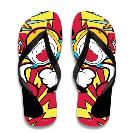 Adventure Time Finn Comic Art Flip Flops