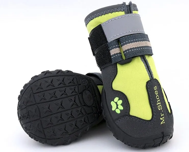 AnniePaw Sports Dog Shoes - Waterproof Reflective Boots with PVC Soles