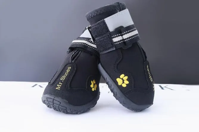 AnniePaw Sports Dog Shoes - Waterproof Reflective Boots with PVC Soles