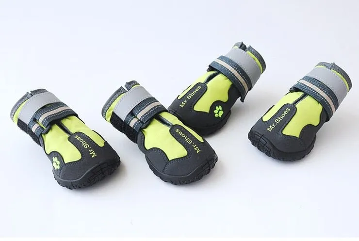 AnniePaw Sports Dog Shoes - Waterproof Reflective Boots with PVC Soles