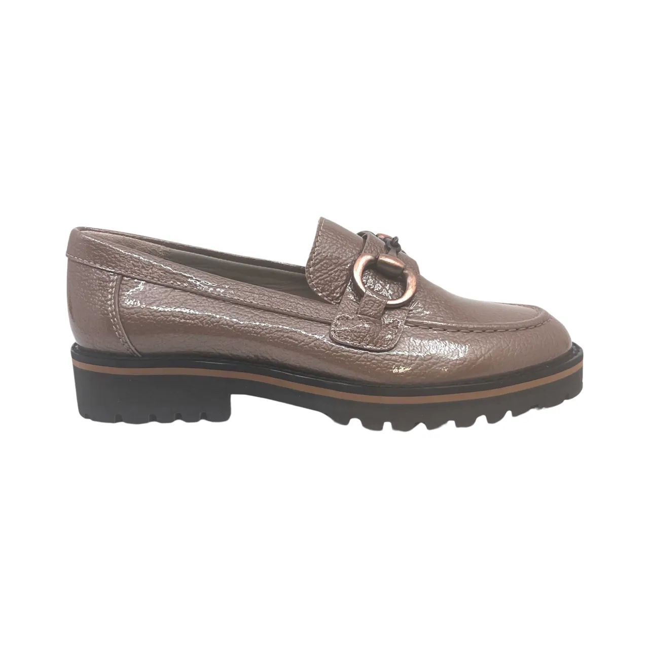 Beberlis Taupe Patent Chunky Loafer