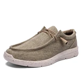 Men Loafer Slip On Sneakers Casual Comfort Lightweight Travel Stretch Canvas Shoes