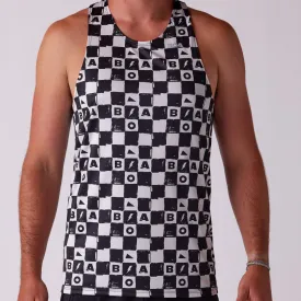 Men's Competitor Lite Printed Singlet - Checkers