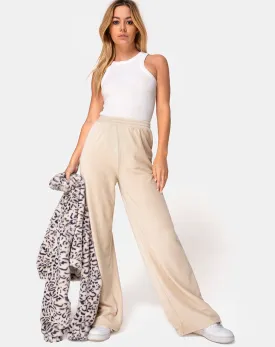 Obeli Trouser in Rib Cream