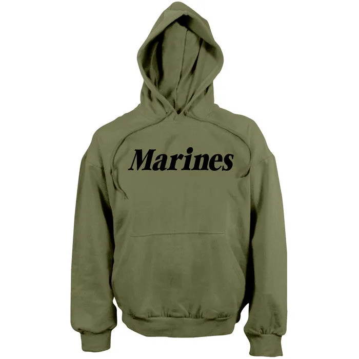 Olive Drab - MARINES Hooded Pullover Sweatshirt