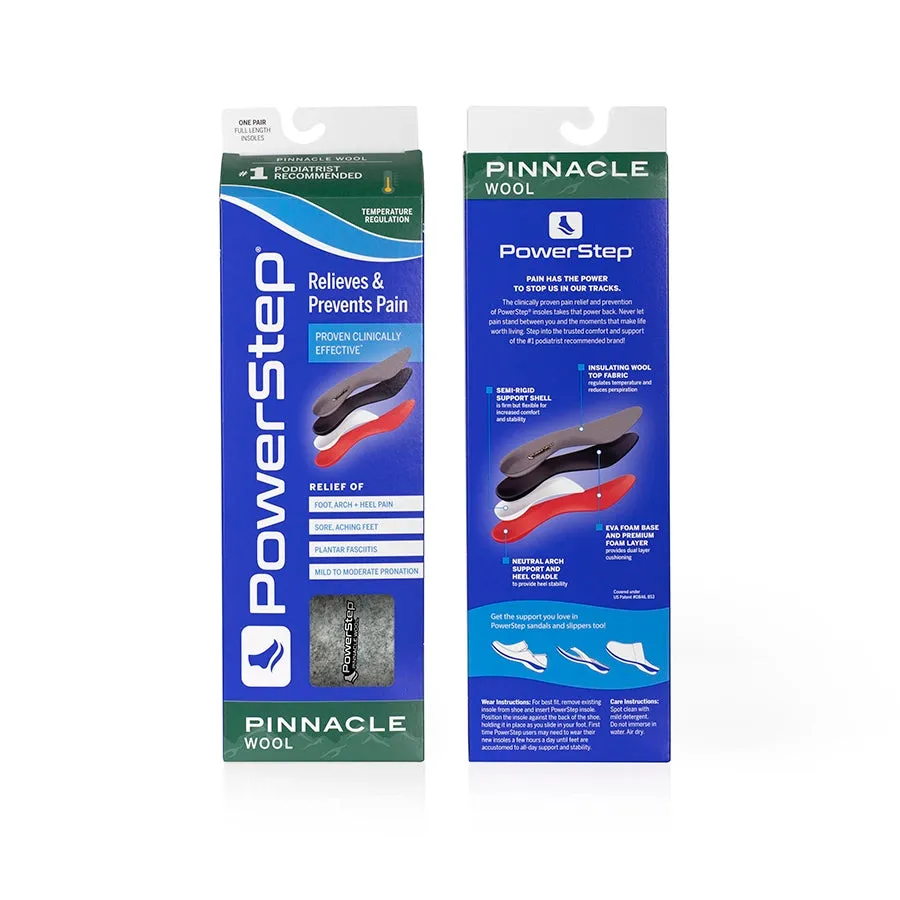 PowerStep Pinnacle Wool Insoles