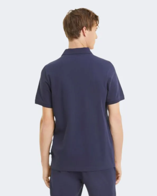 Puma Essentials Pique Men Lifestyle Polo Short Sleeve Navy