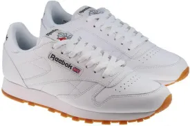 Reebok Trainers Mens Classic Leather White Gum