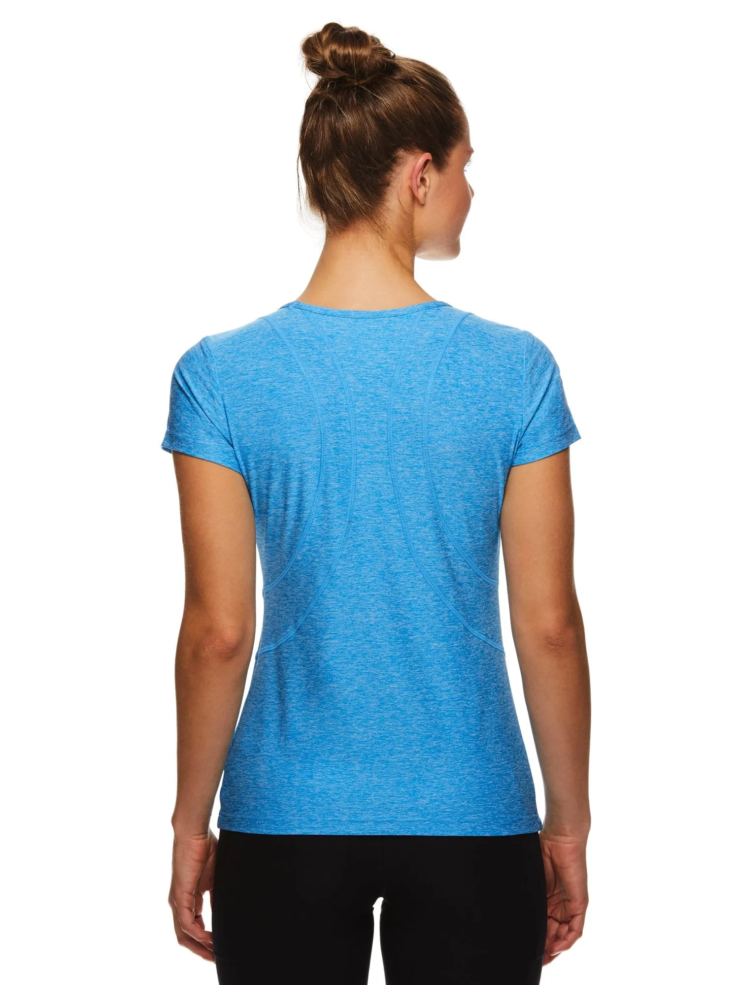 Reebok Women's Fitted Performance Reverse Marled Jersey T-Shirt