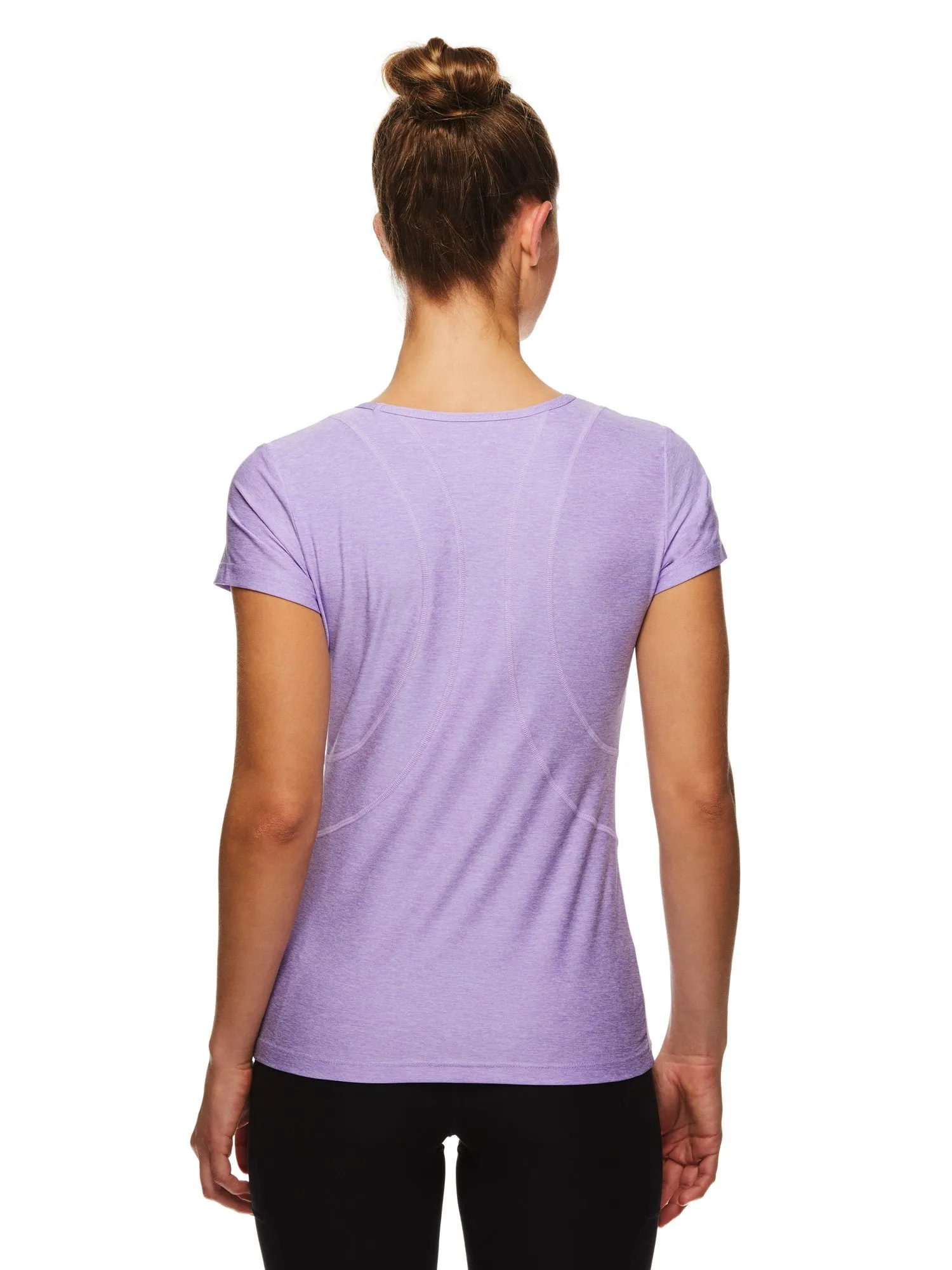 Reebok Women's Fitted Performance Reverse Marled Jersey T-Shirt