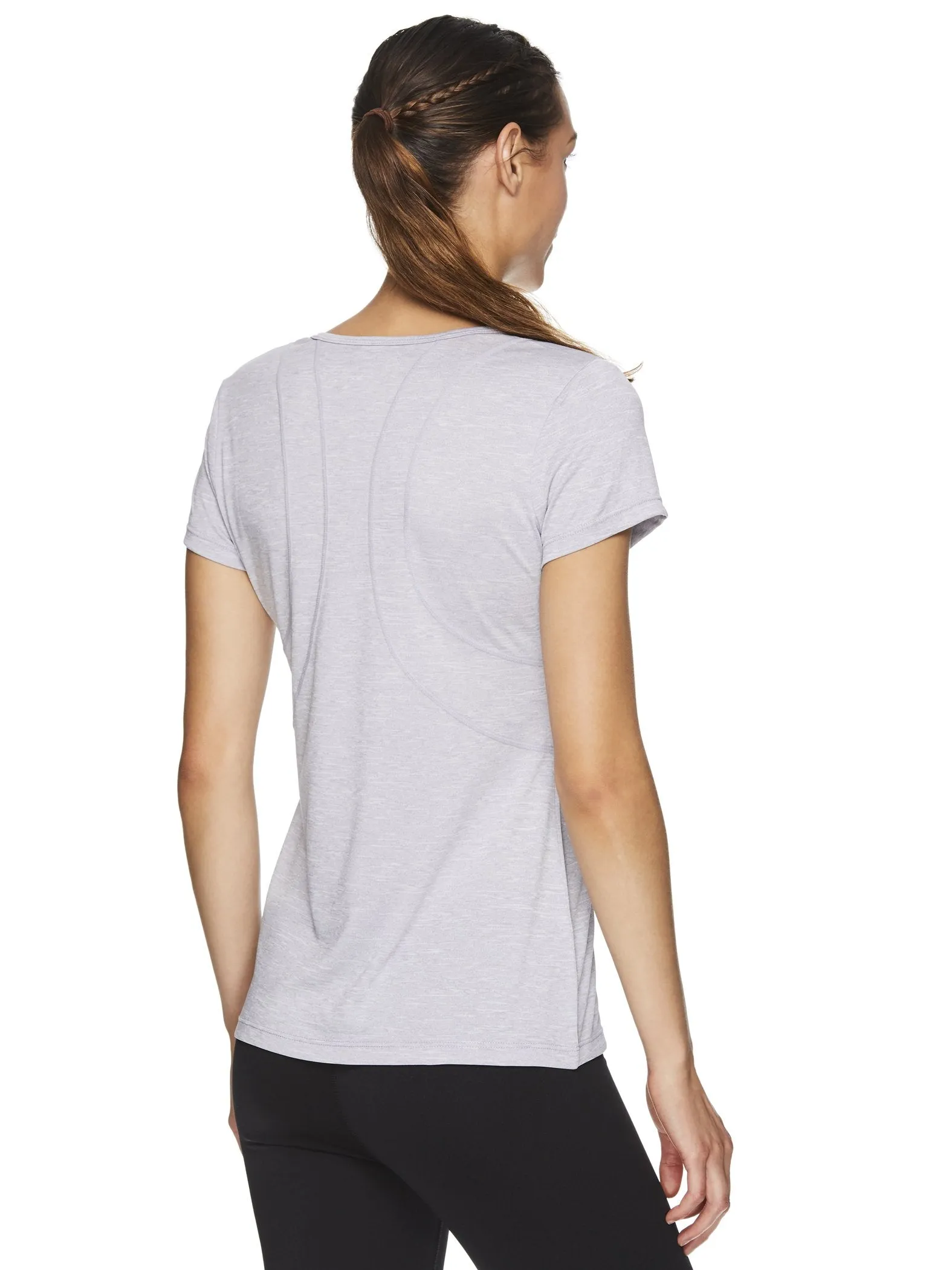 Reebok Women's Fitted Performance Varigated Heather Jersey T-Shirt