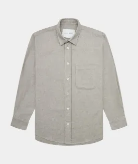 Relaxed Long Sleeved Shirt - Light Grey