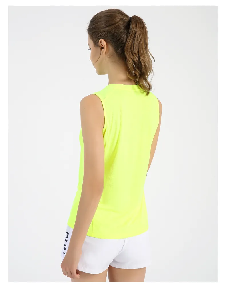 Unisex Crewneck Fluorescent Green Running Sports Vest